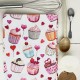Towel 100% organic cotton (GOTS) - Cupcakes