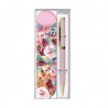 Pen and case set - Floral rose