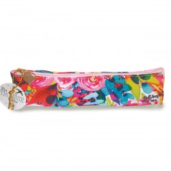 Trousse à crayons en coton - Floral rose