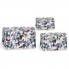 Set de 3 coffres rectangulaires gigognes - Butterfly Garden Blue