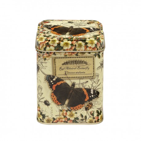 Boîte carrée en métal 100gr - Vintage Butterflies - Nostalgia