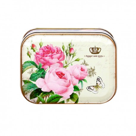 Boîte rectangulaire PM en métal - Nostalgia (Roses)