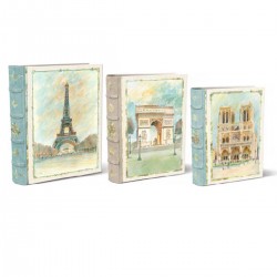 Set 3 boîtes livres GM 'Scenes of Paris'