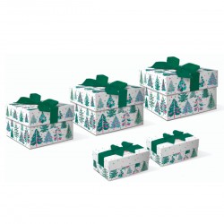 Big square bow S/5 - Washy Trees