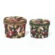 Nesting fluted boxes Set 2 - Rose Fresco
