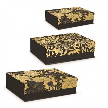Set de 3 boîtes rectangulaires gigognes GM - Golden Botanicals