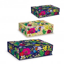 Rectangular box set 3 - Vintage Floral