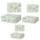 Set de 3 boîtes rectangulaires gigognes GM - Leaf Pattern
