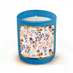 Bougie parfumée 220gr en verre bleu - Liberty Branches