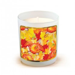 Bougie parfumée 220gr en verre blanc - Automne
