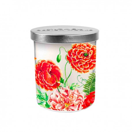 Bougie Parfumée 209 g & couvercle - Poppies and Posies
