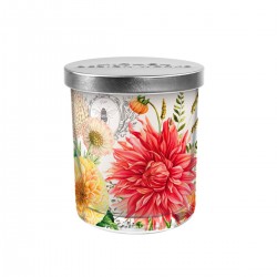 Candle jar & lid - Dahlias
