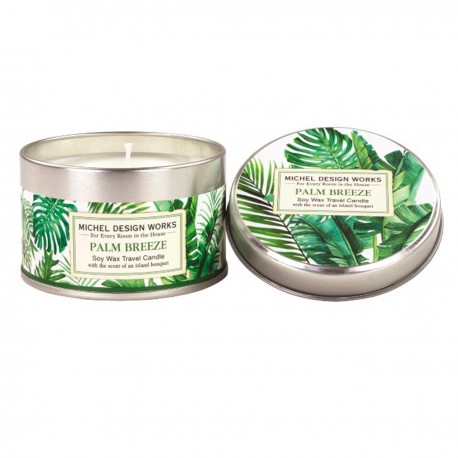 Bougie parfumée (boîte métal, 113 gr) 'Palm Breeze'