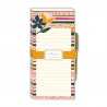 List pad with pen (flower stripe) -Modern Mom 