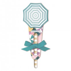 Bloc notes autocollants & stylo - Under the Umbrella (Teal Umbrella)