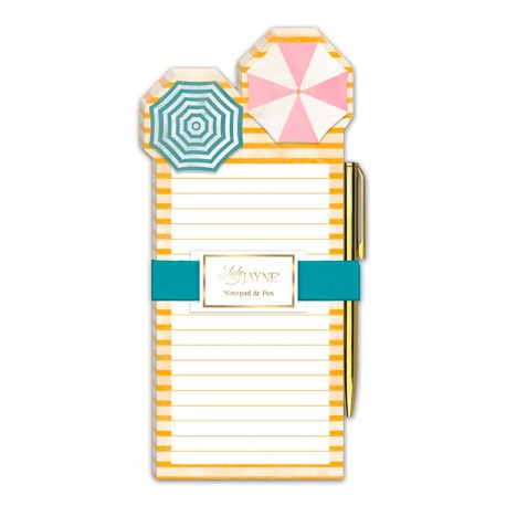Notepad with pen (umbrellas) - Under the umbrella