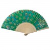 Eventail en tissu - Peacock
