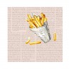 Bamboo Napkin 33x33 cm French Fries - Chic Mic