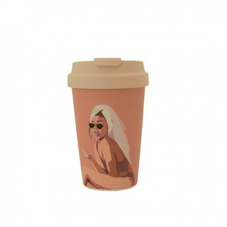 Mug de voyage 350ml en matiere vegetale Kylie - Bioloco Plant