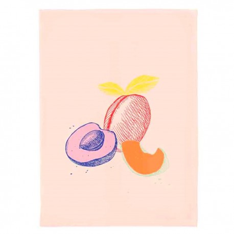 Torchon en coton biologique 50x70 cm Apricot - Chic Mic