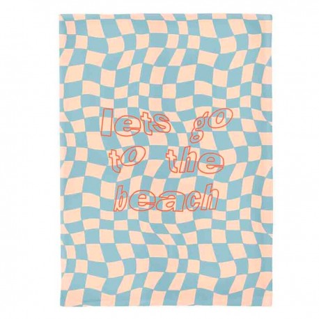 Torchon en coton biologique 50x70 cm Lets go to the beach- Chic Mic