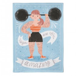 100% organic cotton tea towel Amazing Girl of Chic Mic