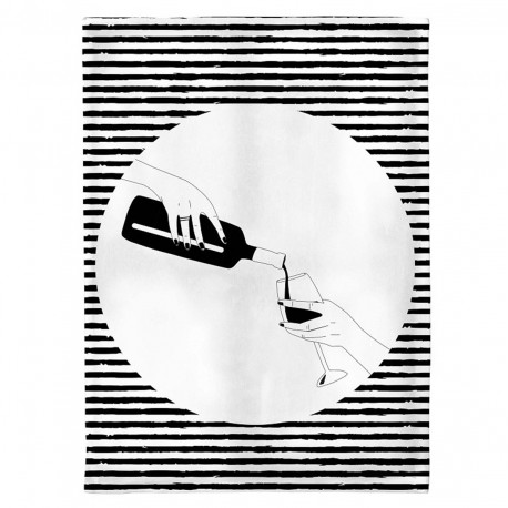 Torchon en coton biologique 50x70 cm More Wine Please - Chic Mic