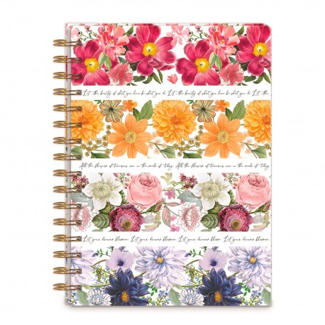 Spiral journal - Notable Floral - Floral Stripe