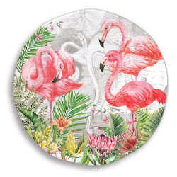 Melamine large round platter 'Flamingo'