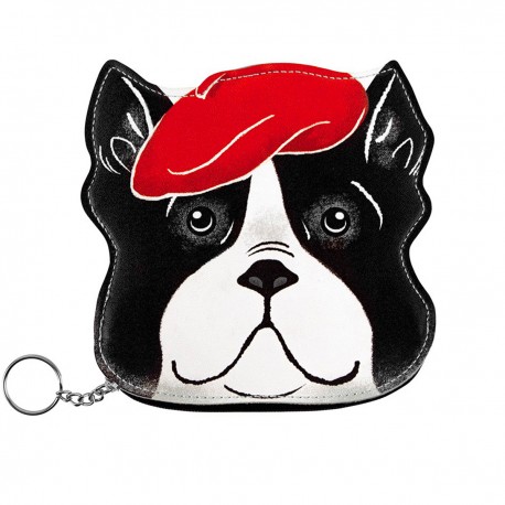 Trousse porte clés aspect cuir - Pets Boston Terrier