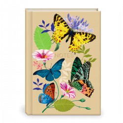 Hardcover journal - Vintage floral (Butterflies)