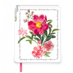 Journal with pen (peony)- Notable Floral