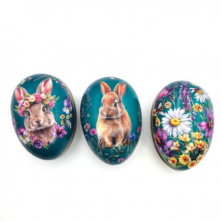 Set of 12 easter eggs Floral Couture - 12 cm - 3 designs assorted