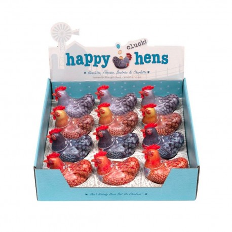 Poules à garnir en métal - Présentoir 24 ass - Hens