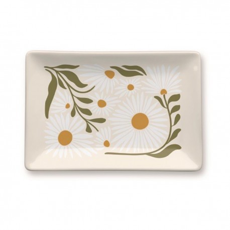 Decorative porcelain tray (daisy)- Flower Market 