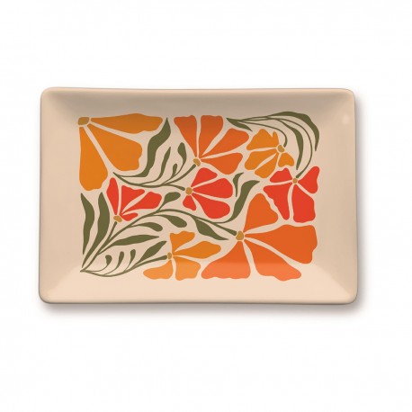 Decorative porcelain tray (Poppy)- Flower Market 
