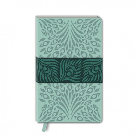 Carnet de notes couverture cuir vegan - Nightshade (Peacock fan)