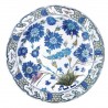 Assiette d'ornement en métal imprimé - Iznik