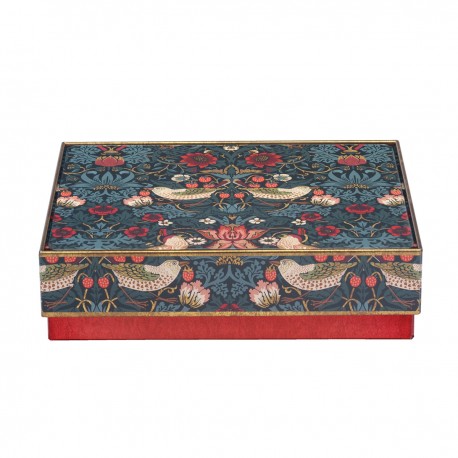 Boîte rectangulaire MM en métal - William Morris (Strawberry Thief)