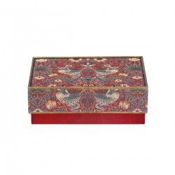 Boîte rectangulaire PM en métal - William Morris (Strawberry Thief)