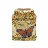 Wavy Dom Lid tea caddy - Vintage Butterflies - Nostalgia