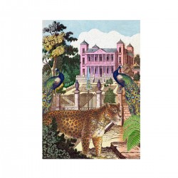 Carte double GM & env. 'WHIMSICAL' (léopard)