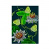 Blank card - Botanical (green butterflies)