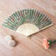 FAN (21cm / Polyster / Laser printed Logo on bamboo) - Golden Lily
