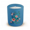 Bougie parfumée 220gr en verre bleu - Paon