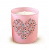 Bougie parfumée 220gr en verre rose - Liberty Brush