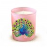 Bougie parfumée 220gr en verre rose - Paon-paon-pidou