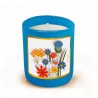 Bougie parfumée 220gr en verre bleu - Fleurs des champs