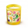 Bougie parfumée 220gr en verre jaune - Flamingo Tropico