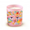 Bougie parfumée 220gr en verre rose - Joli Jardin (regard)